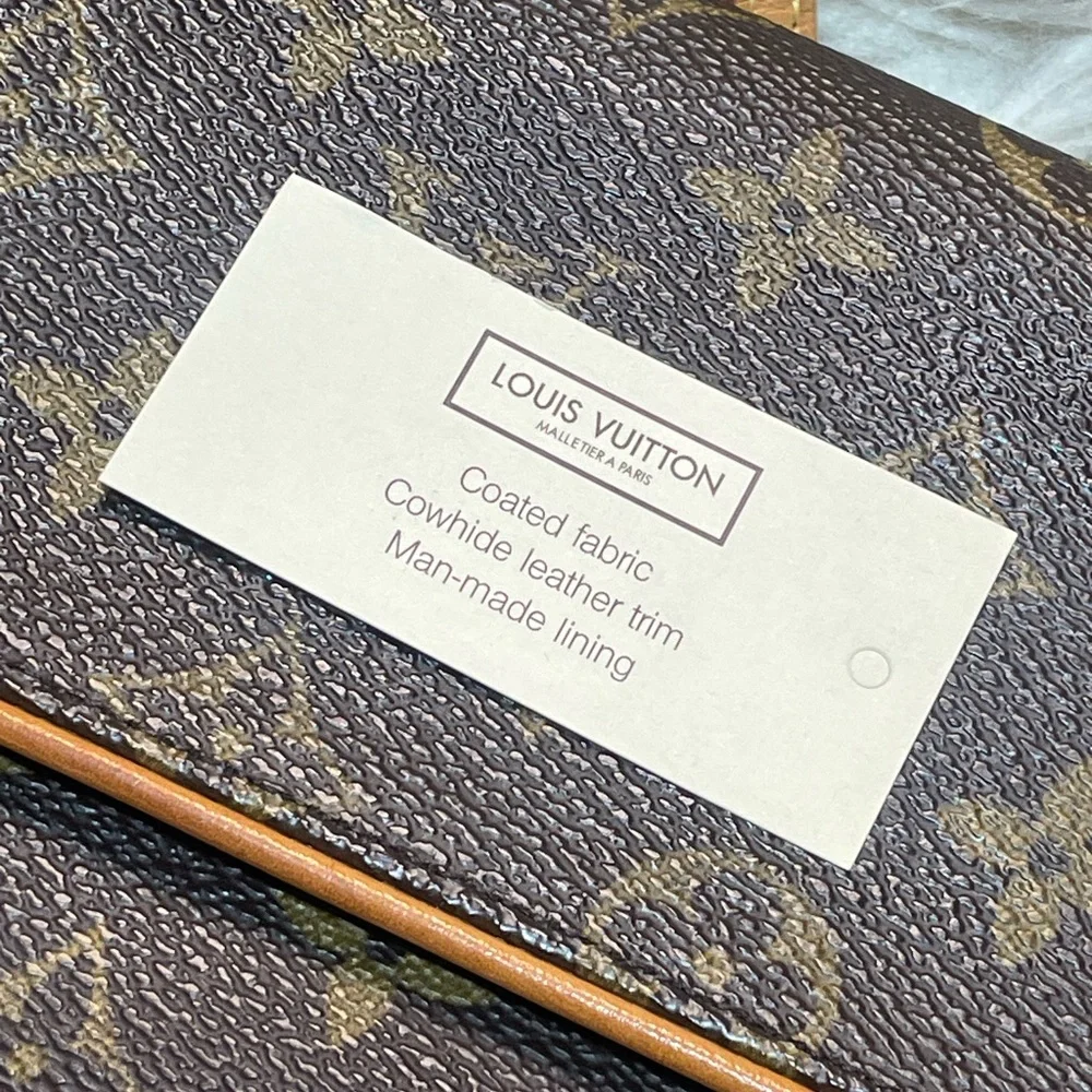 Louis Vuitton Monogram Crossbody in Brown and Tan Leather Trim